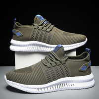 Vente en gros de chaussures de sport décontractées respirantes de grande taille pour hommes, chaussures de course et de marche légères pour l'extérieur.