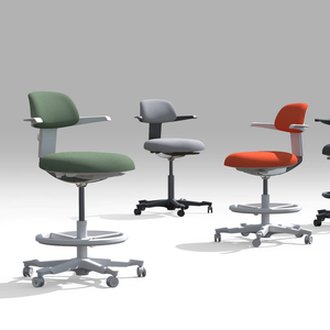 Moderner Mid-Century Mesh-Bürostuhl mit Höhenverstellung und Drehfunktion für Home Office, Schlafzimmer und Schule - Product Image 1