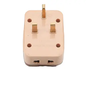 Hot selling electrical travel adapter luxcury gold plug for UK portable adaptor plug