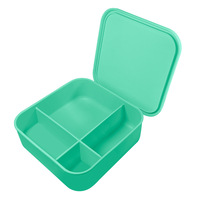 Boîte à collation portable en silicone de qualité professionnelle, sans BPA, réutilisable, étanche, compatible lave-vaisselle, avec plus de 3 compartiments, chauffable, pour salades