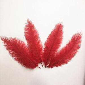Plumes d'autruche douces de 30-35 cm, teintes en rouge, blanchies, aux couleurs vives, pour cosplay, carnaval, mascarade, Halloween, Noël, costumes et masques - Product Image 3