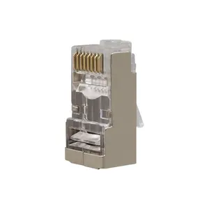 Puxin conector modular com plugue 8p8c rj45, venda quente de cat5e cat6 com blinha blindada ftp