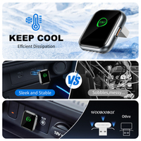 Adaptador Inalámbrico 2 en 1 para Auto con Carcasa de Aleación Metálica Wifi 6 - Edición Mini, Compatible con Carplay y Android Auto, USB-A y Tipo C para Apple Car iPhone 16