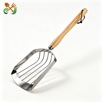 Pelle à pommes de terre en acier inoxydable de qualité supérieure, outils de jardinage, récolteuse de pommes de terre avec manche en bois de hêtre pour la récolte