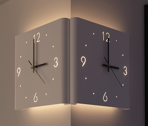 New Led <strong>Wall</strong> <strong>Clock</strong> Double Sided Corner <strong>Wall</strong> <strong>Clock</strong> - Creative Light Living Room Decorative <strong>Wall</strong> <strong>Clock</strong> - for Bedroom Office Decor - Product Image 3