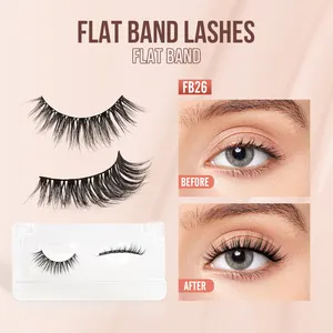 Nhãn hiệu riêng Faux Cils 3D Vegan Eye Lash Nhà cung cấp Fluffy tự nhiên Faux Mink sai đầy đủ Dải Lông Mi bán buôn