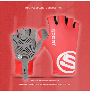 Gants de sport respirants sans doigts pour la pêche et le cyclisme, personnalisables avec logo, prix d'usine, vente en gros - Product Image 6