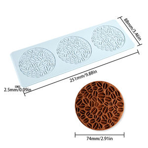 Tapis en silicone AK Coffee Tullie pour <span class=keywords><strong>crêpes</strong></span>, pâtisseries, moule rond pour biscuits et chocolat, outil de décoration de gâteaux, moules LFM-518 - Product Image 2