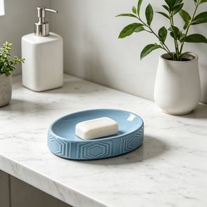 <span class=keywords><strong>Portasapone</strong></span> in Ceramica Geometrico Moderno Ecologico con Logo Personalizzato, Supporto Decorativo Ovale per Sapone da <span class=keywords><strong>Bagno</strong></span> e <span class=keywords><strong>Doccia</strong></span> - Product Image 1