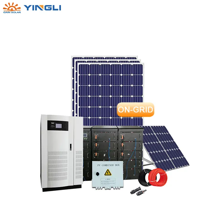 Yingli Jiasheng 12V/24V Kit sistema solare fai-da-te con regolatore di carica 18V 20W pannello solare 800W Inverter kit di generazione di energia solare