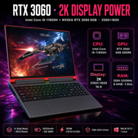 Ordinateur portable avec carte graphique 6 Go JZ58, écran 16,1 pouces 2K 2560x1600, processeur Intel I9-11900H, RTX3060, DDR4 64 Go, 4 To M.2, Thunderbolt 4, clavier rétroéclairé