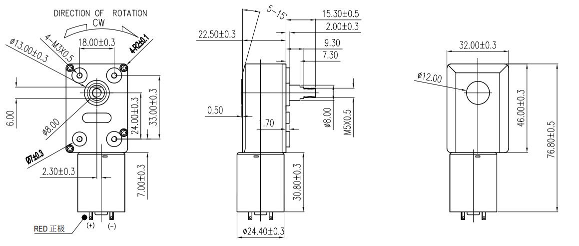 KG-008 Gear motor voltage 12-36V power 30-50W electric motor single phase motor used for blender