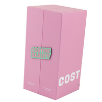 Cajas de carton pr vente en gros petite boîte à cadeaux boîte rigide magnétique fermée par double porte ouverte parfum emballage rouge boîtes en papier noir