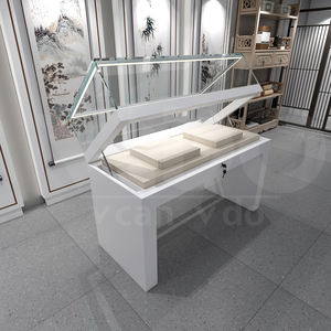 Vitrina de Exhibición de Vidrio Transparente V-Done con Color Personalizado para Tiendas de Pollo Frito y Joyería - Product Image 4