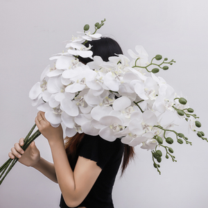 9 <span class=keywords><strong>Fiori</strong></span> Artificiali di Orchidea <span class=keywords><strong>Viola</strong></span> <span class=keywords><strong>Lilla</strong></span>, Phalaenopsis Real Touch per Decorazioni Matrimoniali <span class=keywords><strong>e</strong></span> Domestiche - Product Image 3