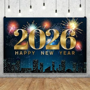 Banner di sfondo personalizzato per 2026 di Capodanno, decorazione festiva per il partito, decorazione per la celebrazione del Festival - Product Image 4