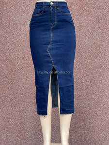 Gonna in Jeans Vintage <span class=keywords><strong>a</strong></span> <span class=keywords><strong>vita</strong></span> <span class=keywords><strong>alta</strong></span> da donna nuova gonna <span class=keywords><strong>a</strong></span> tubino lunga <span class=keywords><strong>a</strong></span> trapezio da donna gonna in Denim di grandi dimensioni - Product Image 3