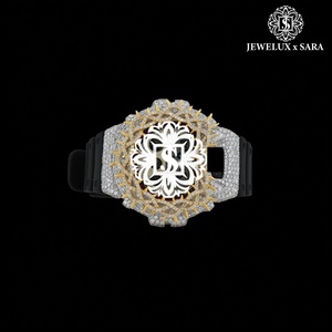 นาฬิกาเพชรโมอิสซาไนต์คุณภาพสูงแบบ Iced Out พร้อมสายยาง เหมาะสำหรับงานต่างๆ มีจำหน่ายในราคาที่เข้าถึงได้จากอินเดีย - Product Image 3