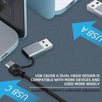 Adaptador USB 3.0 a Ethernet, USB C a RJ45 Gigabit LAN 1000 Mbps, Red Cableada Ethernet a USB Tipo-C 10/100/1000 Mbps