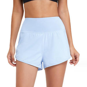 Logo personnalisé Short taille haute avec poche Short de sport ample à séchage rapide pour femmes - Product Image 5