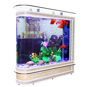 Acquario da Soggiorno Moderno con Vetro a Punta di Proiettile, 300L, Ecologico, Completamente Attrezzato, Dimensioni Personalizzabili - Product Image 4