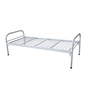High Quality Steel <b>Single</b> <b>Bed</b> for Workers One Person Metal <b>Beds</b> KD Structure Student <b>Bed</b> Frame - Product Image 3