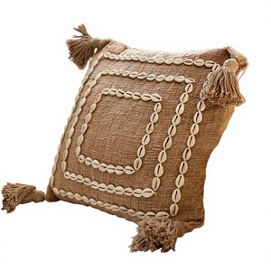 Funda de cojín de algodón boho con textura, tejido indio, decorativo, hecho a mano, con patrón floral/geométrico/vintage, pesado. - Product Image 1