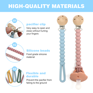 <span class=keywords><strong>Catenella</strong></span> Portaciuccio in Silicone Design Integrato Stile a Cuore per Neonati Maschi e Femmine - Product Image 5