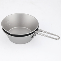 Nouveauté 2026 – Vaisselle de camping et pique-nique portable écologique en alliage de titane Sierra : tasses et bols pliables – Vente en gros