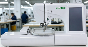 Machine à broder domestique ZOJTEC ZJ-ES5, écran tactile LCD LED de 7 pouces, zone de broderie de 100x235 mm, 496 motifs de broderie, 160 programmes. - Product Image 3