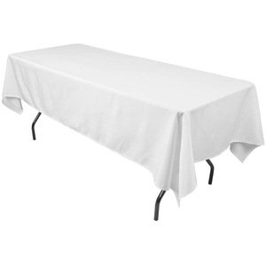 Mantel Rectangular Blanco de Poliéster de 60x102 Pulgadas para Fiestas y Bodas, Mantel para Eventos al por Mayor - Product Image 2