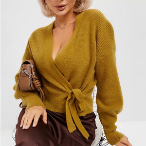 <span class=keywords><strong>Cardigan</strong></span> in Maglia da Donna Autunno 2026 di Tendenza, con Scollo a V e Cintura, <span class=keywords><strong>Sexy</strong></span>, Slim, Casual, Morbido, Lusinghiero, Elegante, Versatile e Chic - Product Image 1