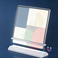 Boîte à lumière LED magnétique rechargeable sans fil avec cadre en aluminium 2000 lumens, panneau publicitaire de bureau A4 A5 double face