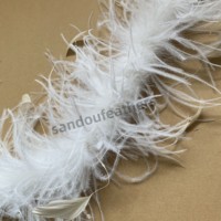 Vente en gros 200 cm / 80 pouces Boa de plumes d'autruche blanc moelleux 10-15 cm / 4-6 pouces pour carnaval de mariage en stock
