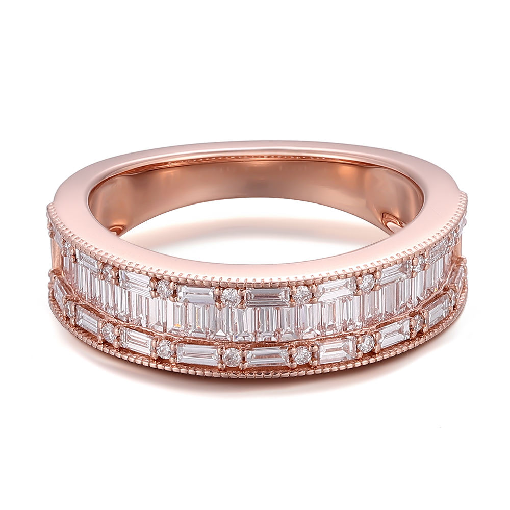 แหวนเพชรแล็บโรสโกลด์ 18K