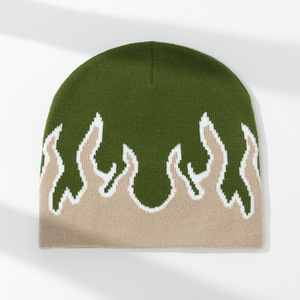 Thời Trang Hợp Thời Trang Hot Bán Ngoài Trời Đường Phố <span class=keywords><strong>Baggy</strong></span> Slouchy Mùa Đông Đan Slouchy Rock Punk Trượt Tuyết <span class=keywords><strong>Hat</strong></span> Lửa Ngọn Lửa <span class=keywords><strong>Beanie</strong></span> <span class=keywords><strong>Hat</strong></span> - Product Image 5