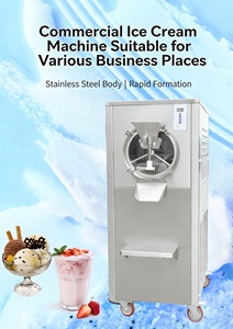 Machine à glace dure verticale professionnelle, porte latérale en acrylique, nettoyage facile, contrôle intelligent de la température, machine à gelato robuste - Product Image 2
