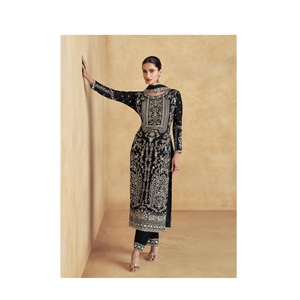 Vêtements indiens et pakistanais Costume Salwar entièrement cousu avec pantalon Salwar pakistanais de travail à séquence lourde pour la vente à l'exportation - Product Image 1