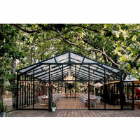 Tente de luxe en aluminium pour événements, chapiteau de mariage, treillis pour événements, tente en verre pour 100 personnes.