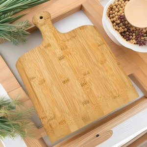 Pelle à pizza en bois de haute qualité OEM/ODM, planche à charcuterie, pelle à pizza en bambou naturel avec poignée - Product Image 2