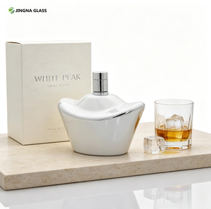 Bouteille en verre personnalisée <span class=keywords><strong>de</strong></span> luxe en forme <span class=keywords><strong>de</strong></span> lingot d'or ou d'argent électroplaqué pour whisky, brandy, <span class=keywords><strong>vin</strong></span>, avec bouchon - Product Image 4