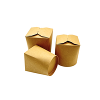 Boîte à emporter personnalisée en papier kraft biodégradable, résistante à la graisse, durable, laminée brillante, pour les collations