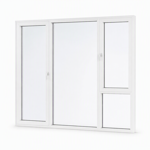 Fenêtre à battant et à basculer en PVC-U à <span class=keywords><strong>double</strong></span> <span class=keywords><strong>vitrage</strong></span>, à économie d'énergie, pour projets de construction résidentiels - Product Image 1