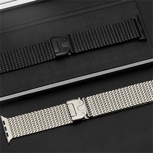 Bracelet en maille d'<span class=keywords><strong>acier</strong></span> inoxydable de luxe avec boucle parachute pour <span class=keywords><strong>Apple</strong></span> <span class=keywords><strong>Watch</strong></span> Ultra 49 mm, bracelets pour Iwatch 11, bracelet de montre - Product Image 6