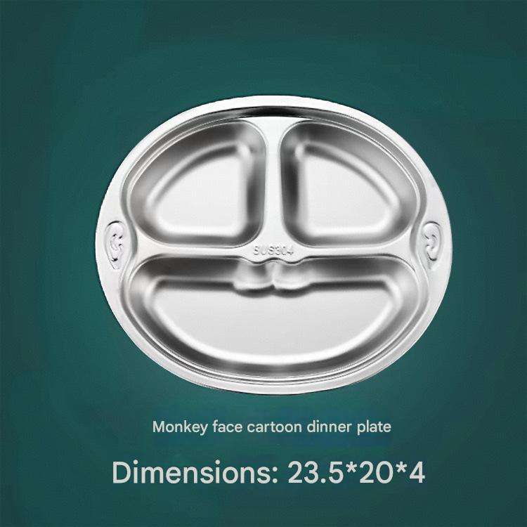 Assiette de dessin animé visage de singe [23,5*20*4 cm]