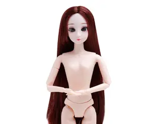 Hot Sale 30cm Long wig Plastic DIY Toy for Girls Beautiful Princess Baby Girl Dolls