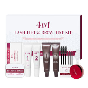 Kit de teinture et rehaussement des cils et des sourcils 4-en-1 Iconsign – Kit professionnel de permanente et teinture pour cils et sourcils, marque privée - Product Image 1