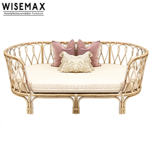WISEMAX FURNITURE Canapé de loisirs en <span class=keywords><strong>rotin</strong></span> <span class=keywords><strong>naturel</strong></span> fait à la main, design minimaliste, pour patio, jardin, hôtel, café, restaurant - Product Image 6
