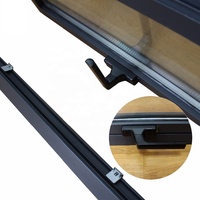 Fenêtre à auvent en aluminium avec moustiquaire pliante, design moderne, ouverture battante, rideau à persiennes, isolation thermique