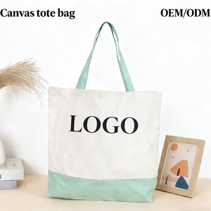 Sac fourre-tout en toile cirée grande taille avec logo personnalisé, réutilisable, en coton, avec fond renforcé, vente en gros usine - Product Image 1